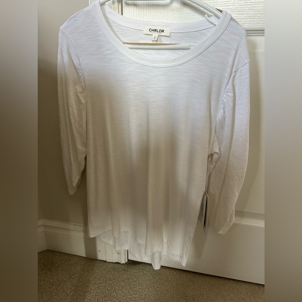 CHRLDR Kristina Rushed Sleeve Top